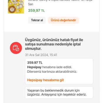 Schafer Yanlış Fiyat Gerekçesiyle İptal Edilen Kahvaltı Takımı