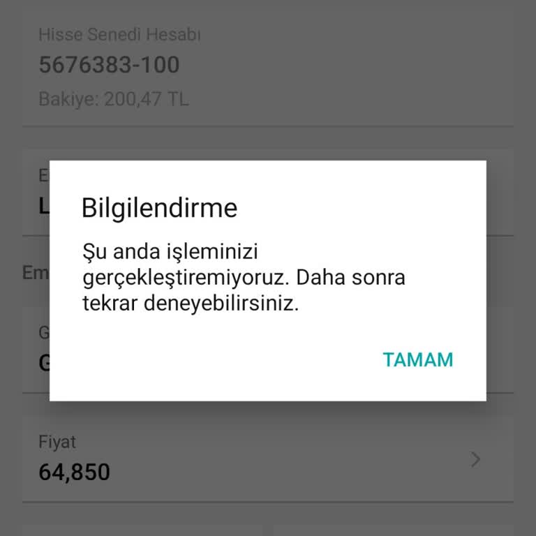 Garanti Bankası'nda Satış Emri Sorunu