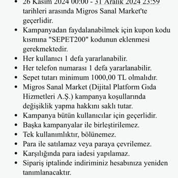 Migros'un Kampanya Ve Sipariş Sorunları