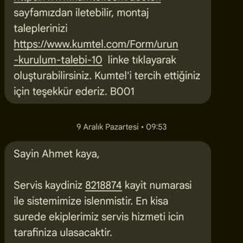 Kumtel Ankastre Fırın Arızası Ve Müşteri Hizmetlerine Ulaşamama Sorunu