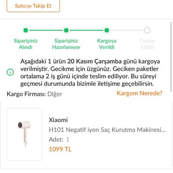 Kayıp Kargo Ve İletişim Sorunları Yaşatan Sipariş