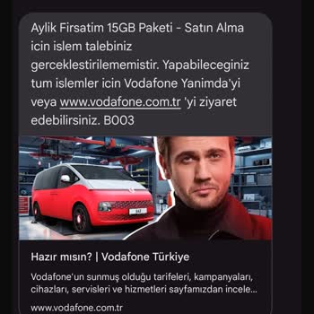 Vodafone Ek İnternet Paketi Sorunu Ve Yetersiz Müşteri Hizmetleri