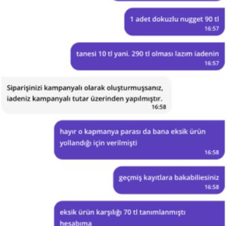 Eksik Sipariş Ve Kupon İadesi Sorunu