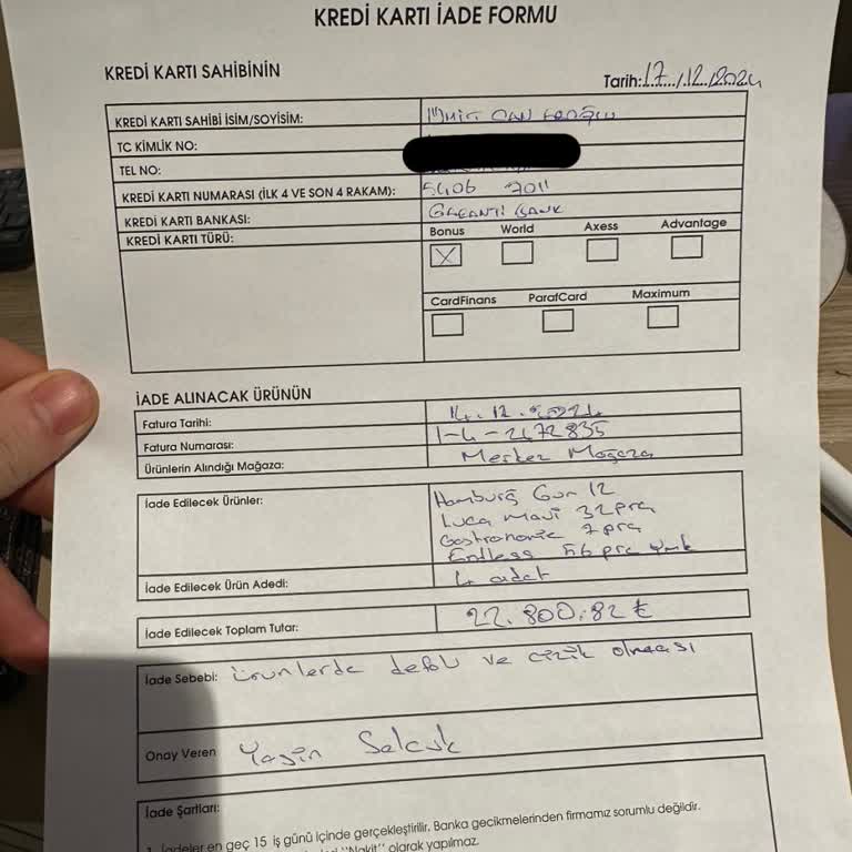 Schafer Mağazasında İade Süreci Kabusu