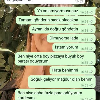 Soğuk Pizza Ve Yetersiz Hizmet