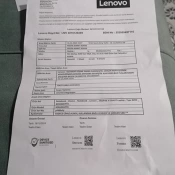 Lenovo Laptop Menteşe Sorunu Ve Garanti Süreci Hayal Kırıklığı