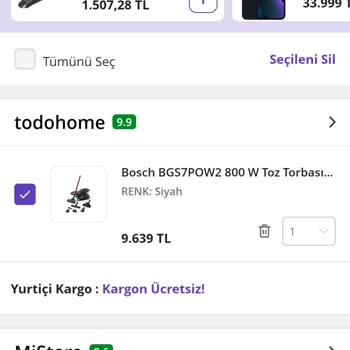 Tunahan Elektronik'ten Alınan Süpürgede Fiyat Farkı Mağduriyeti