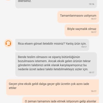 Eksik Ve Yanlış Sipariş Sorunu