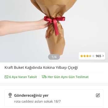 Sipariş Verdiğim Kokina Fotoğrafla Uyuşmuyor, Telafi Bekliyorum