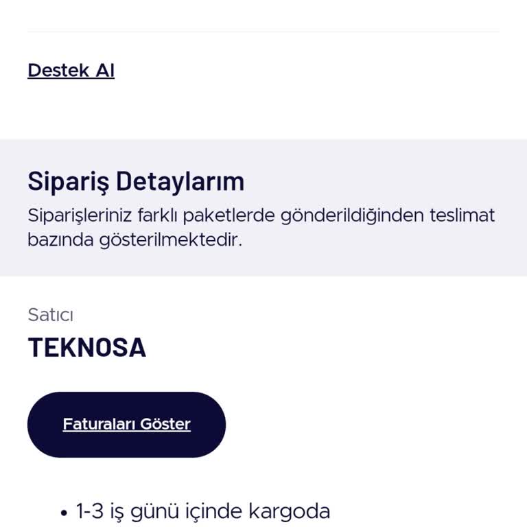 Teslimat Gecikmesi: Beklenen Ürün Hala Kargoya Verilmedi