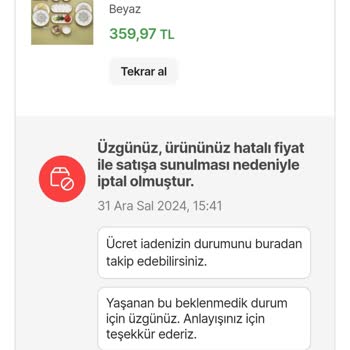 İptal Edilen Siparişler Ve Yanıltıcı Stok Bilgisi