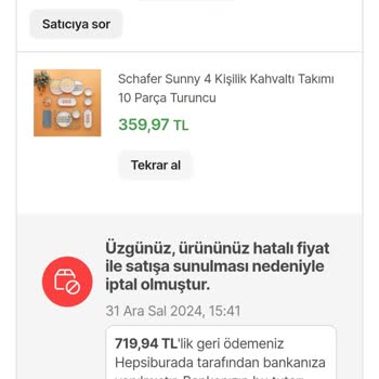 İptal Edilen Siparişler Ve Yanıltıcı Stok Bilgisi