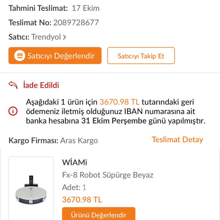 Robot Süpürge İade Sorunu Ve Değer Kaybı