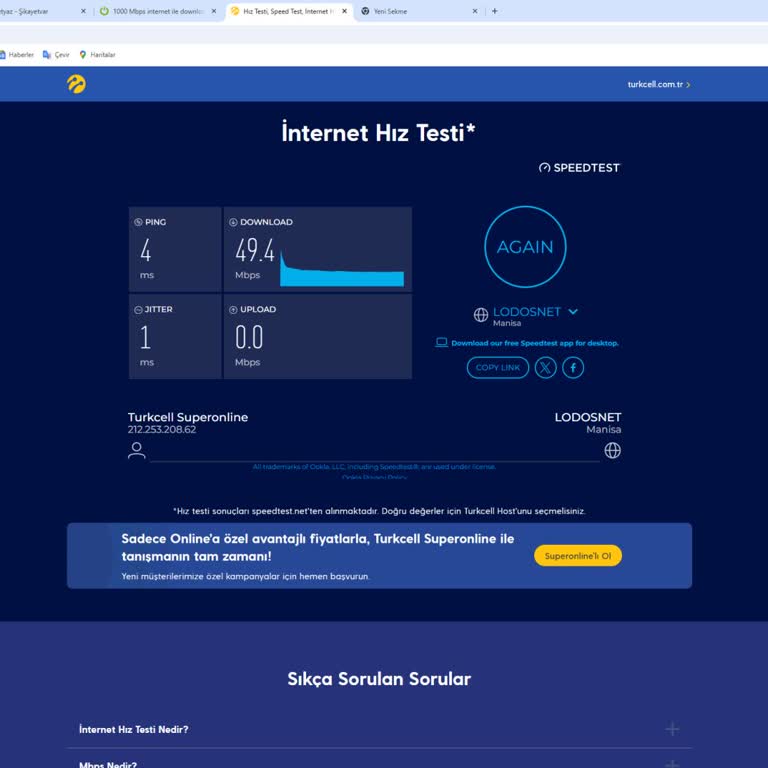 Turkcell Superonline Fiber Hız Sorunu