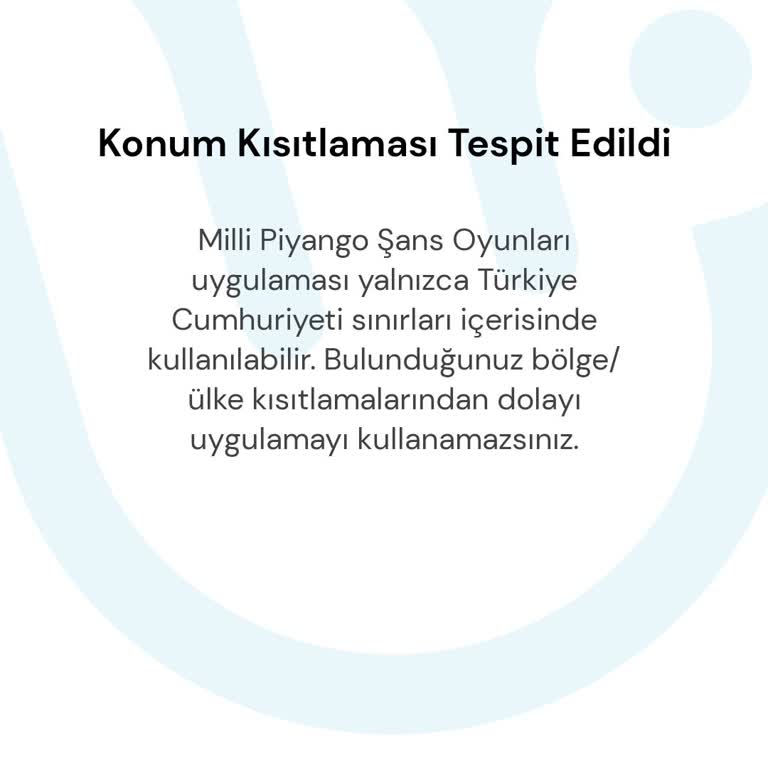 Milli Piyango Uygulaması Erişim Sorunu