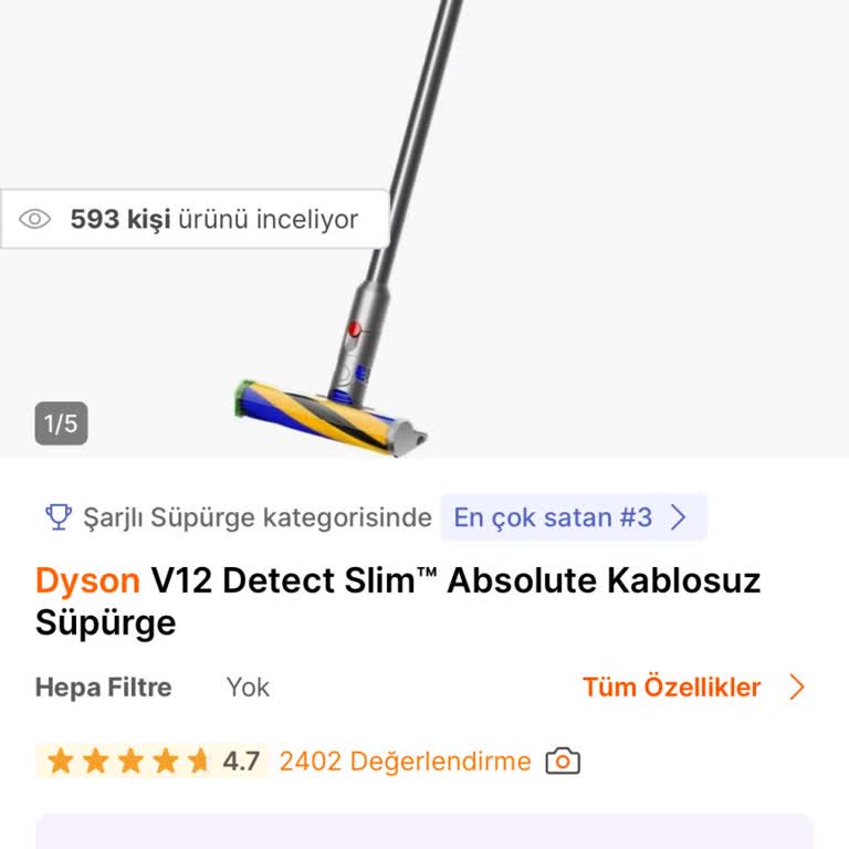 Dyson V12 Siparişimde Eksik Hediye Ve Çözüm Beklentisi