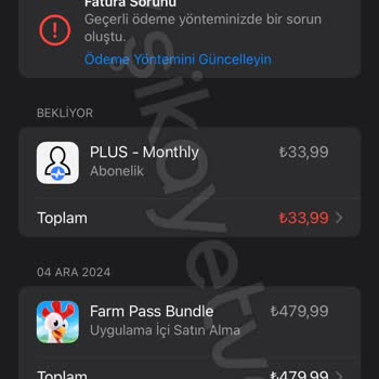 Ödenen Abonelik İçin Tekrar Ücret Talebi