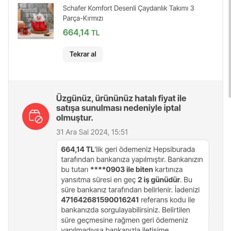 Hatalı Fiyat Mağduriyeti: Hepsiburada'dan Beklenmeyen İptal