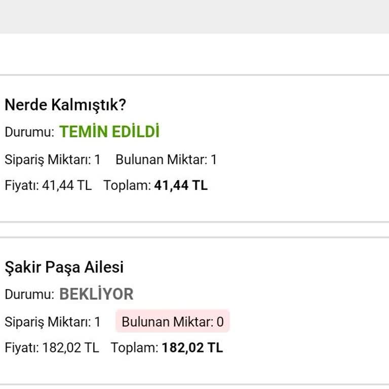 Stokta Olmayan Kitaplar İçin Yanıltıcı Bilgi