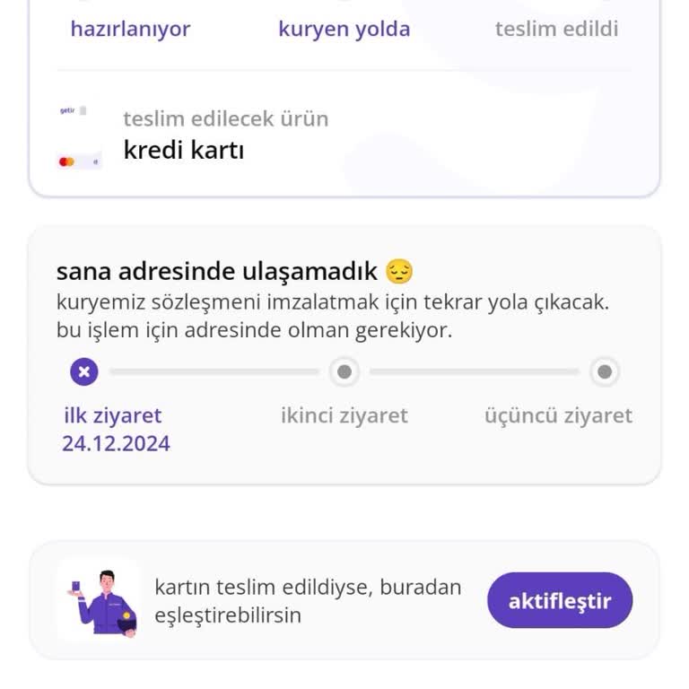 Teslim Edilmeyen Kart Ve İletişim Sorunları