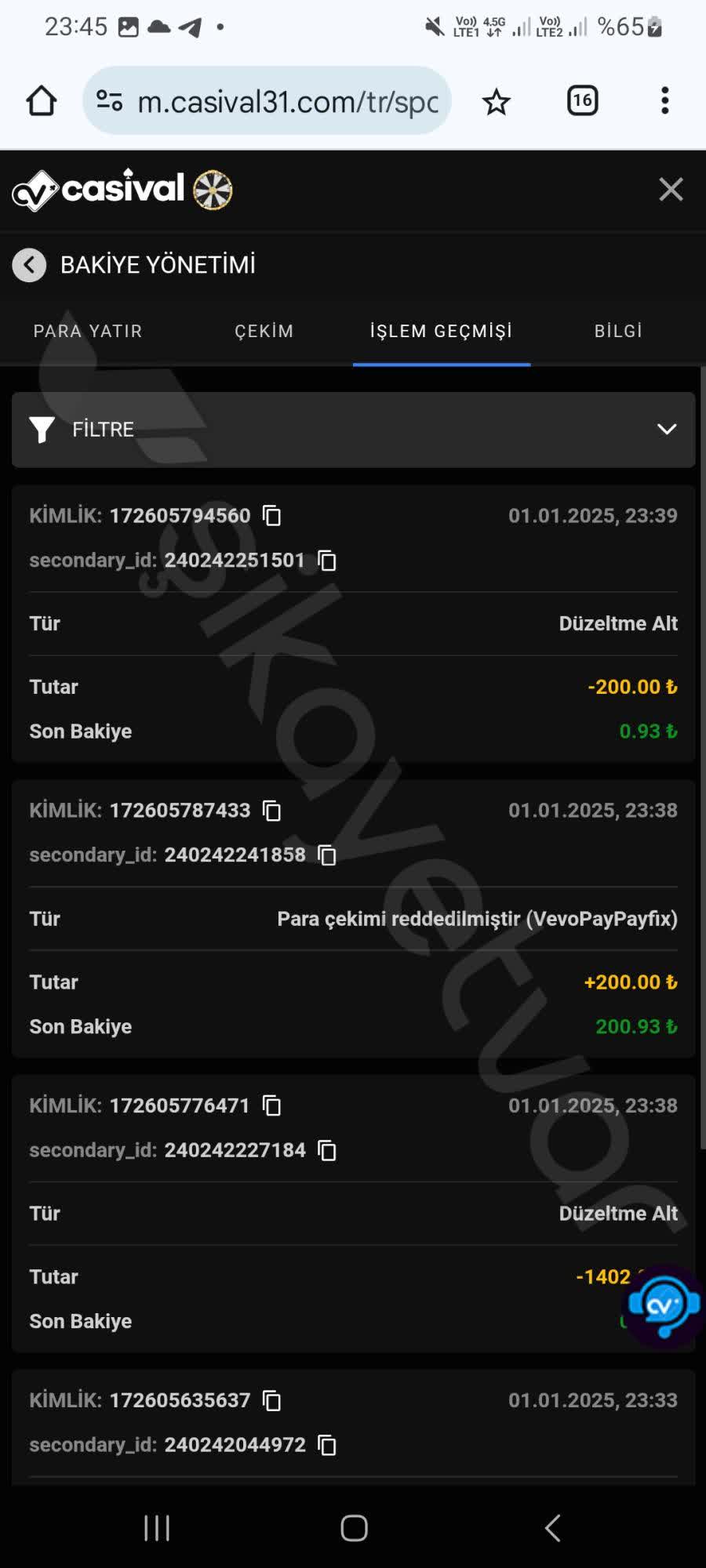 Casival Bahis Sitesinde Ödeme Sorunu Ve Hesap Kapatma Talebi - Şikayetvar