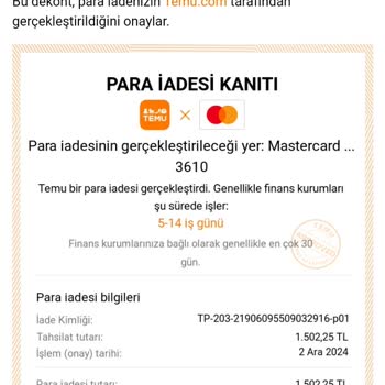 Temu'dan Para İadesi Beklerken Zaman Kaybı