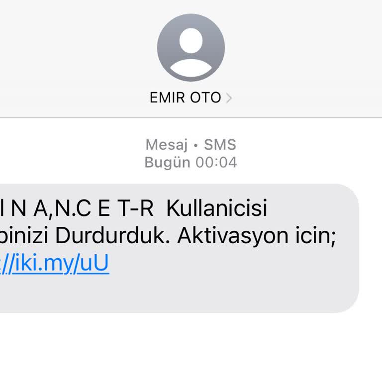 Yanlış Hesap Aktivasyonu Mesajlarıyla Mağduriyet