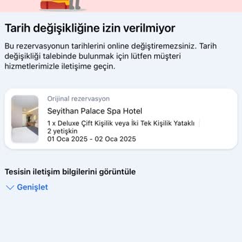 Rezervasyon Tarihi Değişikliği Sorunu