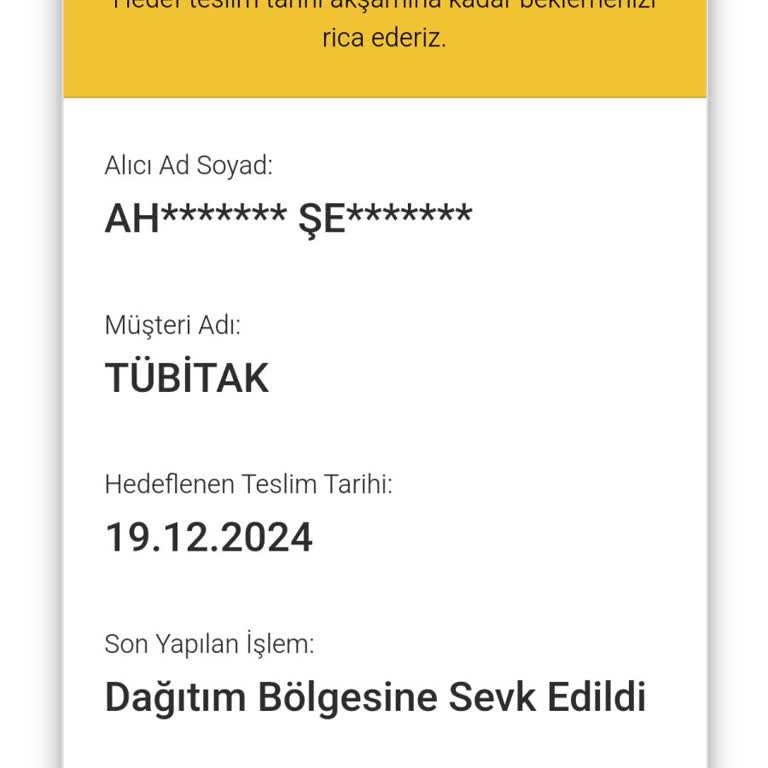 TÜBİTAK Teslimatında Yaşanan Gecikme Ve İletişim Sorunları