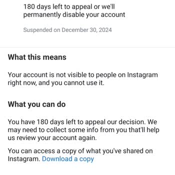 Instagram Hesabım Sebepsizce Askıya Alındı