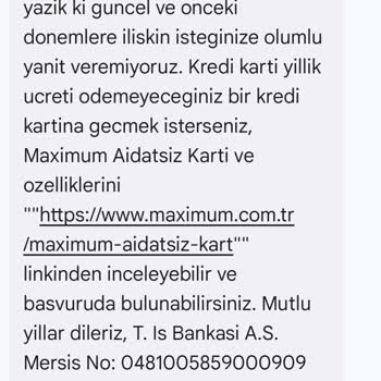 Kart Aidatı İadesi Sorunu