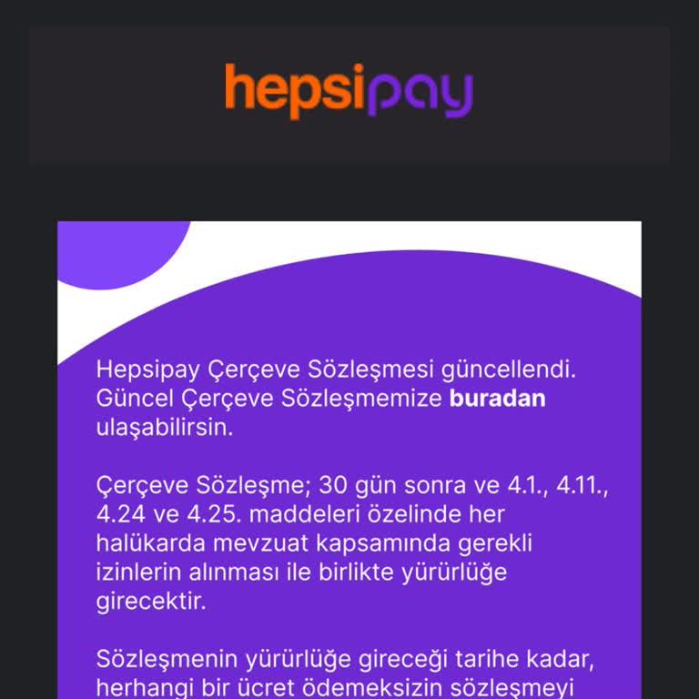 Hepsipay Üyeliği İptali Talebi