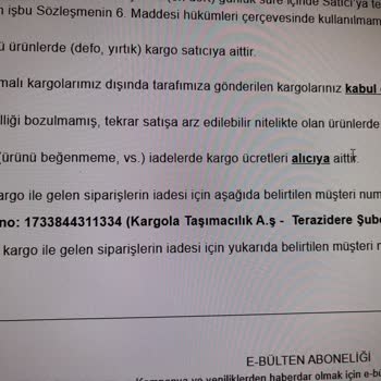 İade Kargo Ücretinde Haksız Kesinti