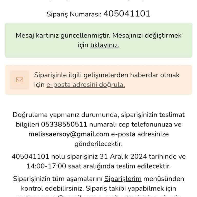 Çiçek Sepeti Siparişim Ulaşmadı