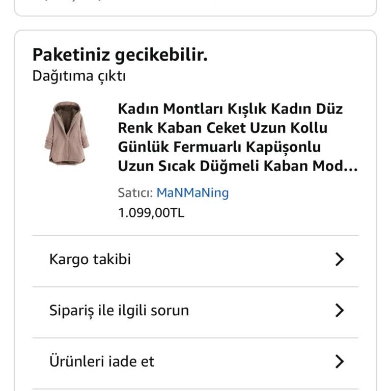 Teslimat Sorunu Ve İade Zorluğu