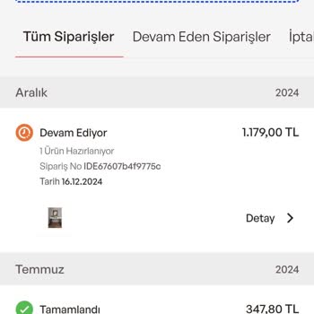 İade Edilmeyen Ücret Ve Geciken Sipariş Sorunu