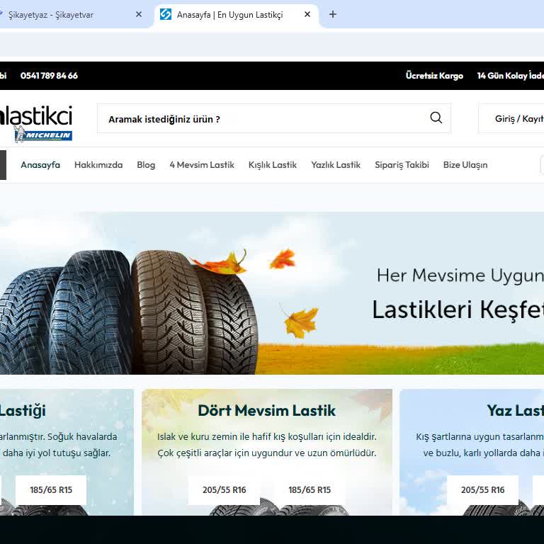 Enuygunlastikci.com İnternetten Aldığım Lastikler Kayıp