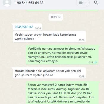 Viranşehir Sürat Kargo Şubesi'nde İade Sorunu Ve İlgisizlik