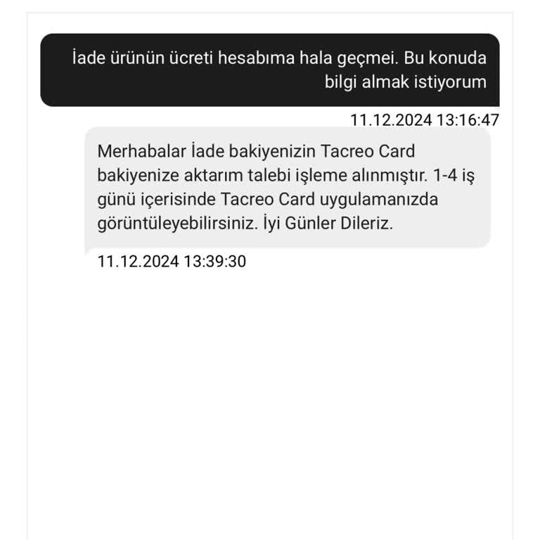 Tacreo.com'da İade Sorunu Ve Para İadesi Beklentisi
