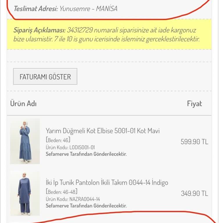 Sefamerve'nin İade Süreci Ve Ürün Kalitesi Hayal Kırıklığı Yarattı