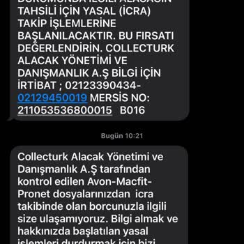 Collecturk Asılsız İcra Takibi Mesajları