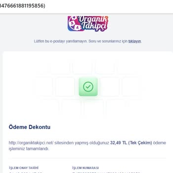 Organiktakipci.net Hizmet Karşılığı Alınmayan Ödeme
