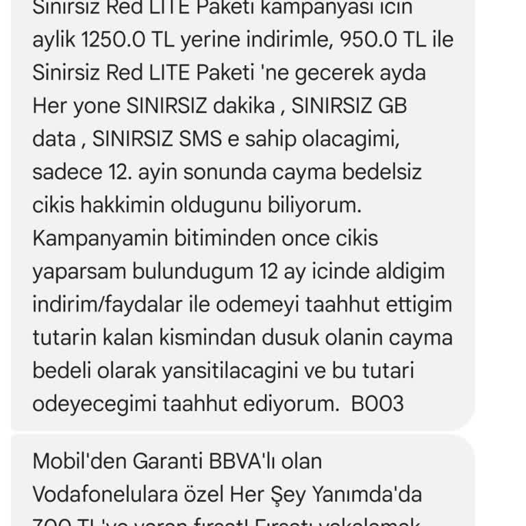 Vodafone Bayisinin Onaysız Taahhüt Yenileme Sorunu