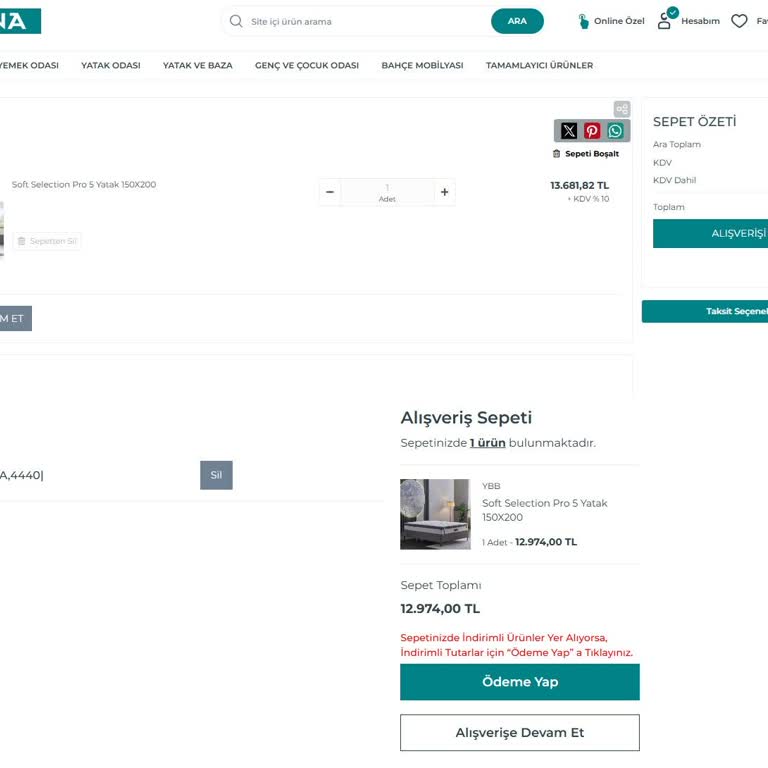 Teknik Aksaklık Nedeniyle Sipariş Tamamlanamadı: Fiyat Farkı İçin Çözüm Talebi