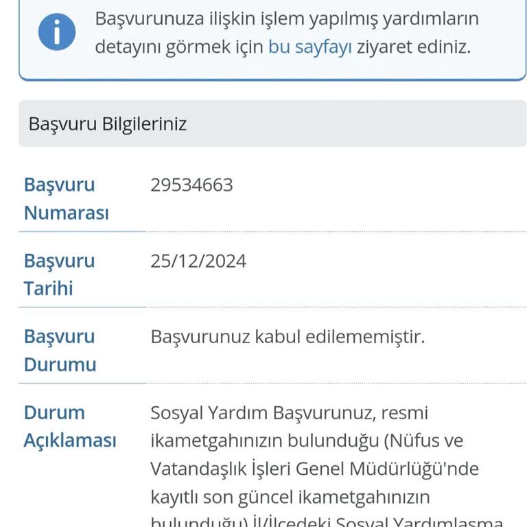 Haksız Sosyal Yardım Reddi