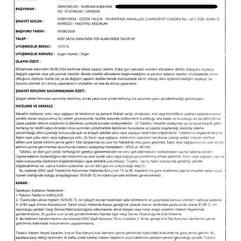 Para İadesi Yapmayan Firma İle Yaşanan Sorunlar