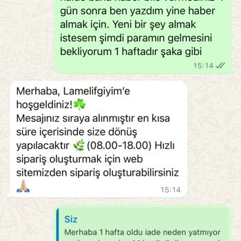 Ödeme Yapıldı, Ürünler Ve İade Bekleniyor
