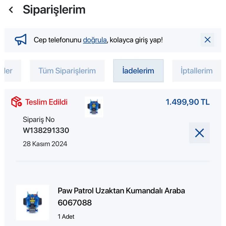 D&R İade Sürecinde Müşteri Memnuniyetsizliği