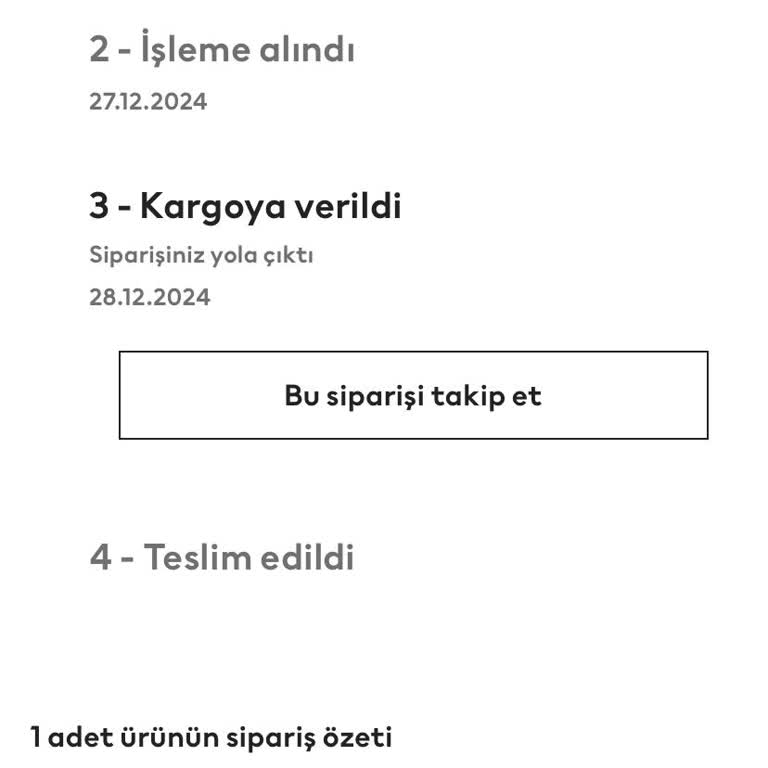 Teslim Edilen Ürün Hala Yolda Görünüyor