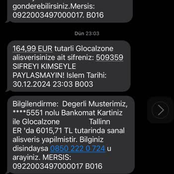 Glocalzone'da Ödeme Sorunu Ve İade Talebi